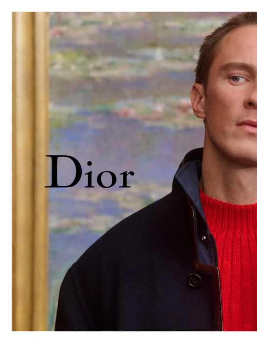 Dior Navy High-Collar Layered Jacket