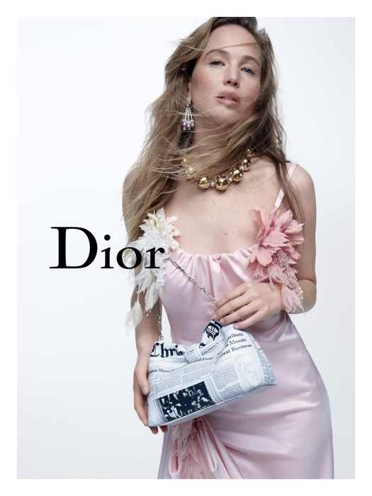 Dior Rose Satin Evening Dress — Editorial