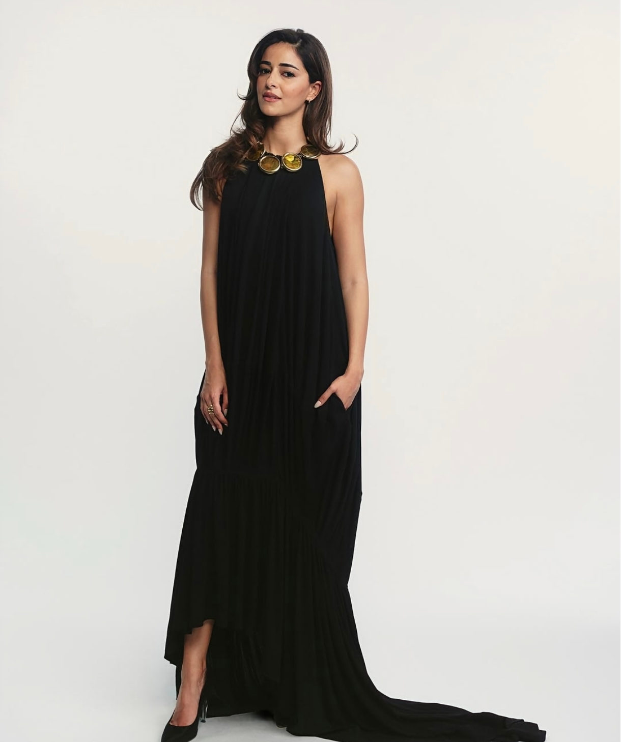 CHANEL Black Halter Evening Gown