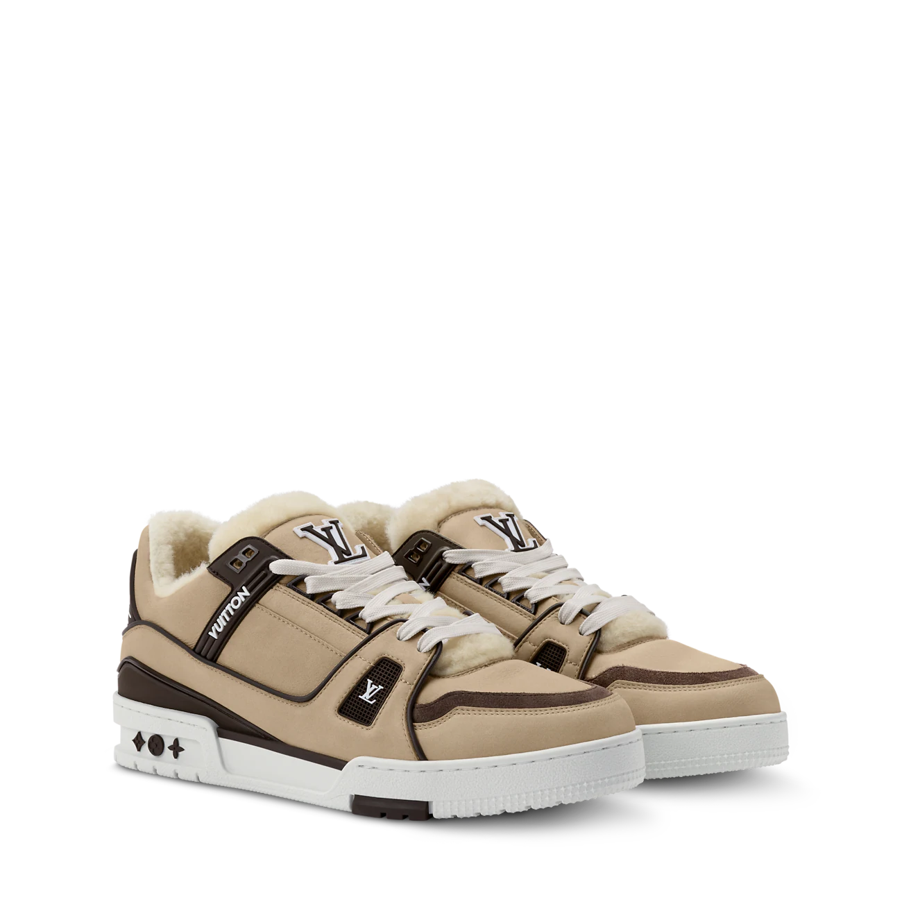 Louis Vuitton Beige Low-Top Sneakers