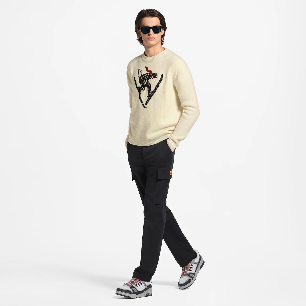 Louis Vuitton Cream Graphic Sweater