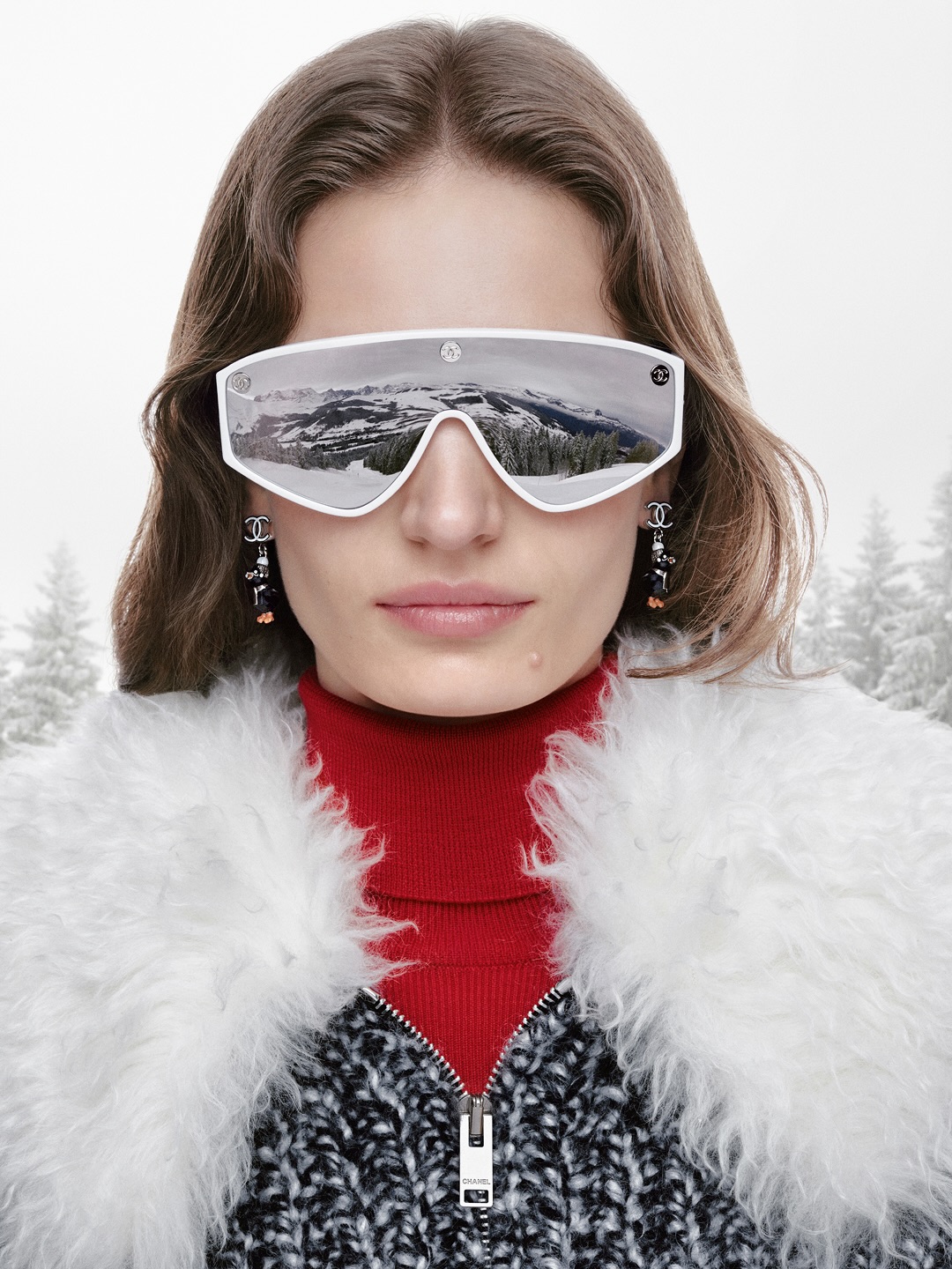 CHANEL White Ski Eyewear